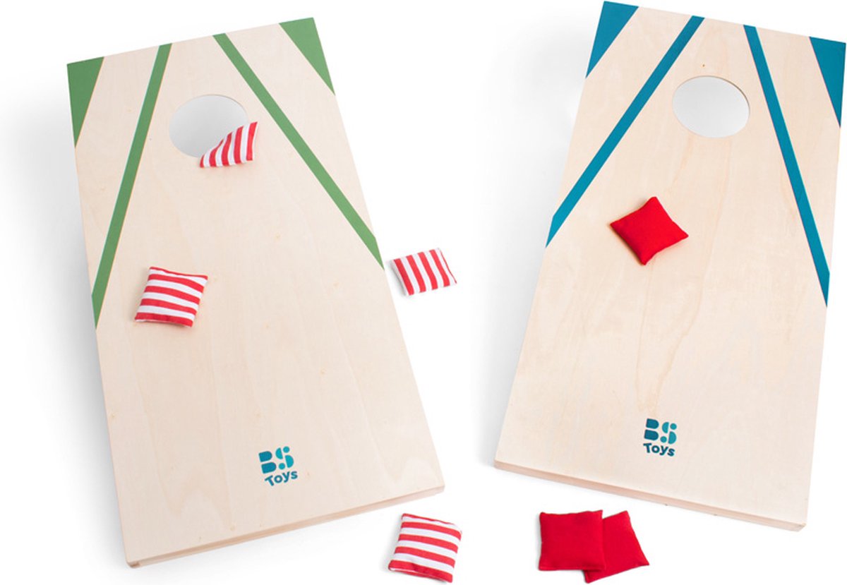 Bs toys - pittenzak werpen - cornhole set - fsc hout - geschikt vanaf 6 jaar