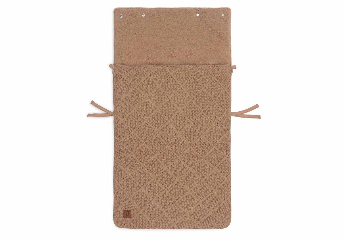 Jollein - baby voetenzak groep 0+ 3 5 punts - check knit biscuit
