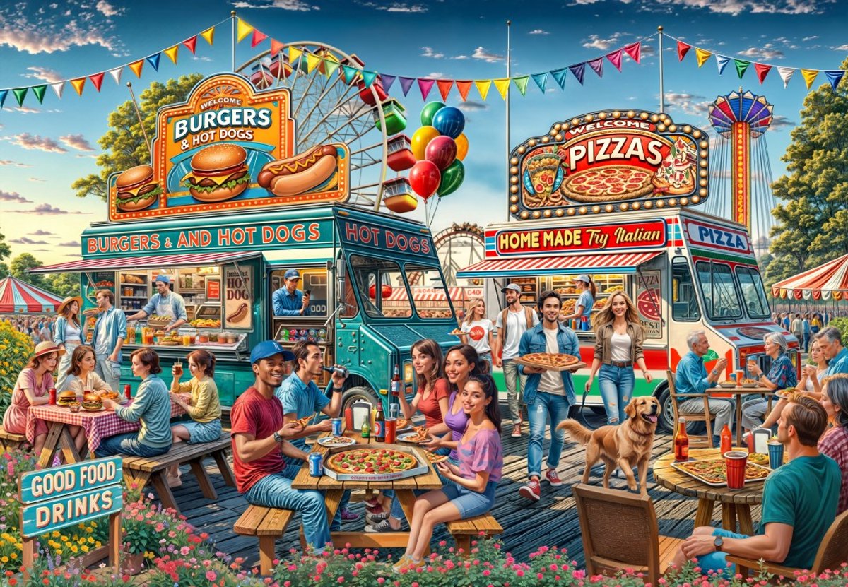 Bluebird puzzle legpuzzel food trailer - 1000 stukjes puzzelplezier.