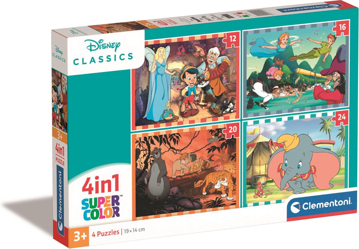 Clementoni legpuzzel 4in1 Disney dieren