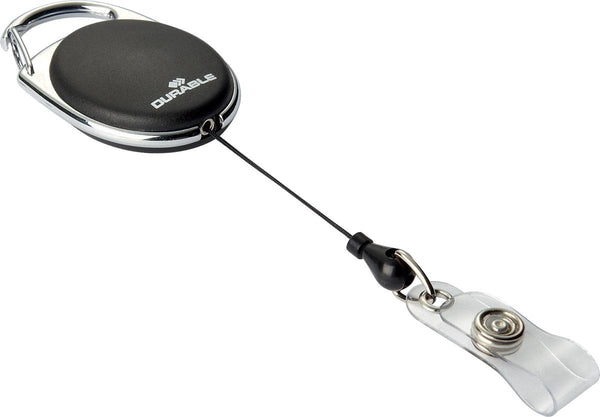 Durable style badge reel - 80 cm - zwart - 10 stuks