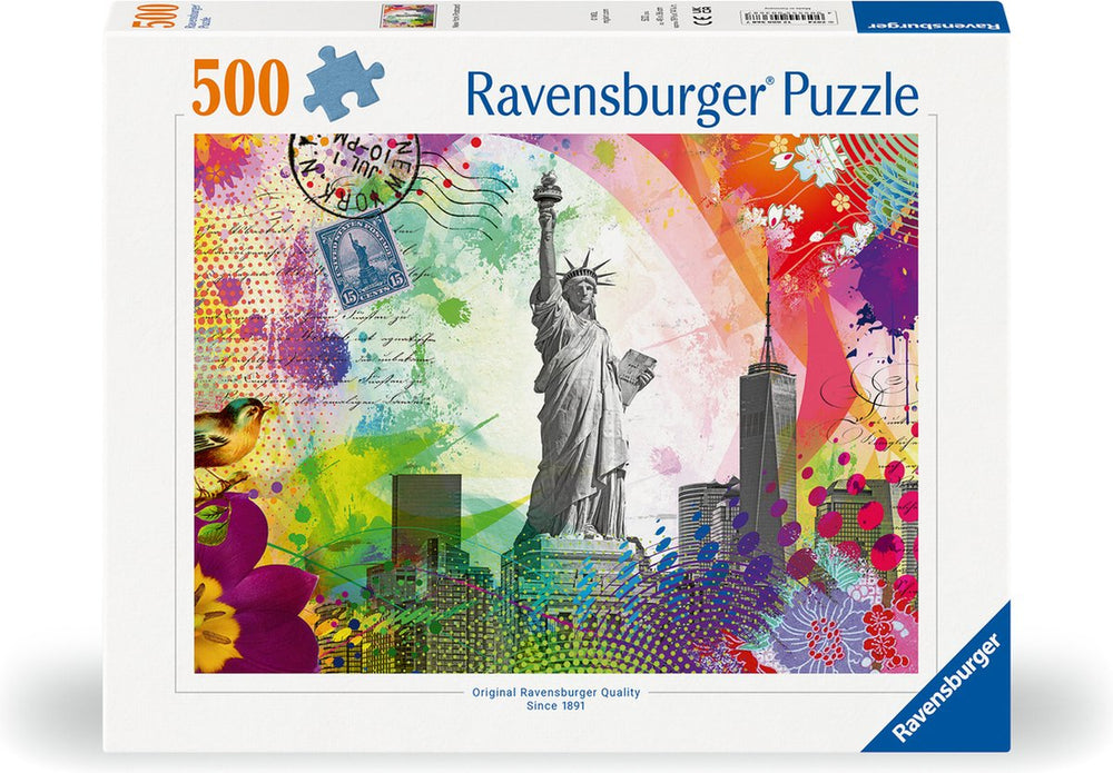 Ravensburger legpuzzel new york ansichtkaart, 500st.