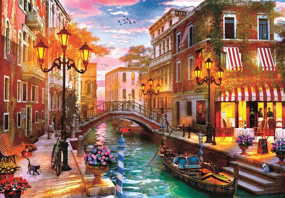 Clementoni - puzzel - 500 stukjes - zonsondergang venetiã« - puzzel voor volwassenen en kinderen vanaf 14 jaar - high quality collection