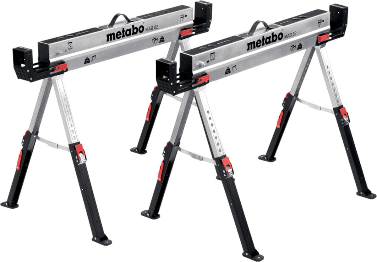 Metabo mab 82 626990000 werkbok 590 kg 10.2 kg 2 stuk(s) - mab82 schragen van metaal met verstelbare poten inklapbaar