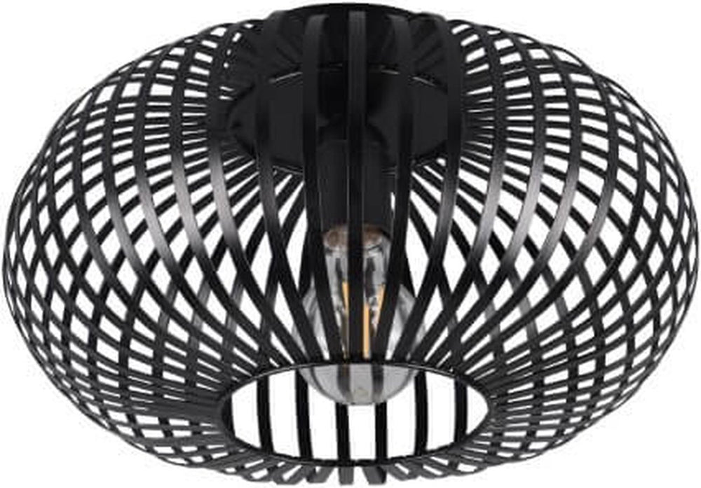 Trio johann - plafondlamp - zwart mat - excl. 1x e27 4 w - verlichting omhoog en omlaag