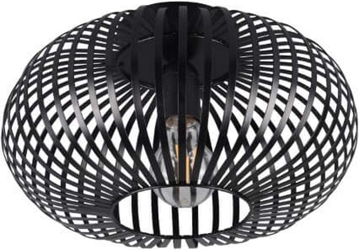 Trio johann - plafondlamp - zwart mat - excl. 1x e27 60w - d: 30cm