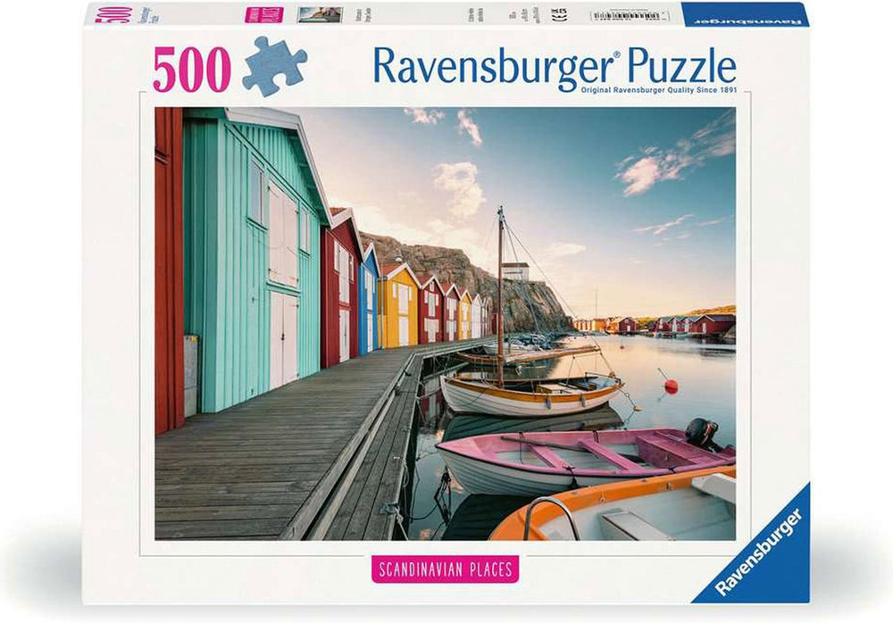 Ravensburger legpuzzel bootshauser in smogen, schweden, 500st.