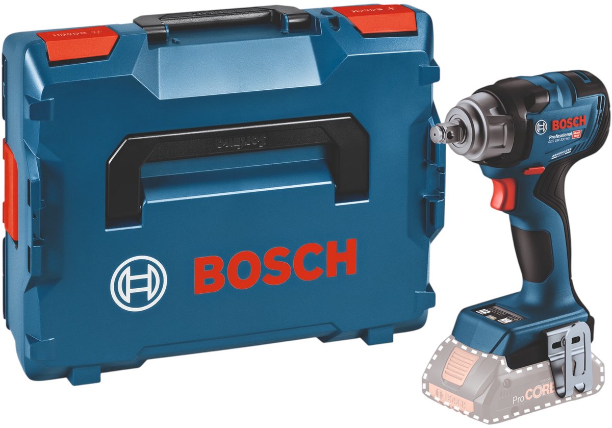Bosch professional pro gds 18v-330 hc accu slagmoersleutel 330nm 1 2 frictiering 18v in l-boxx