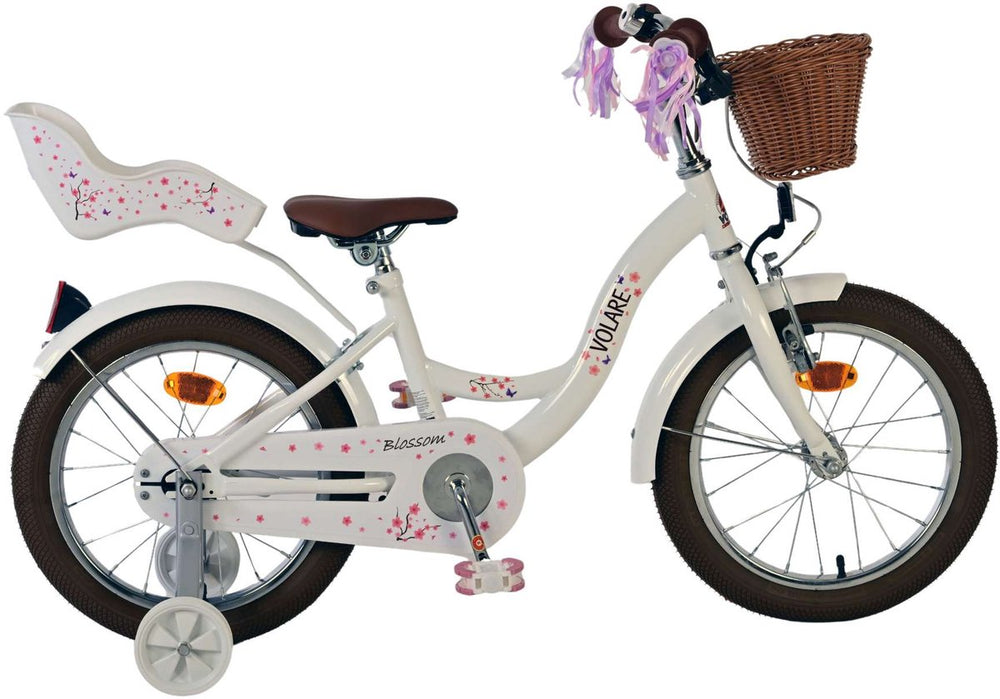 Volare bloesem kinderfiets - meisjes - 16 inch - wit