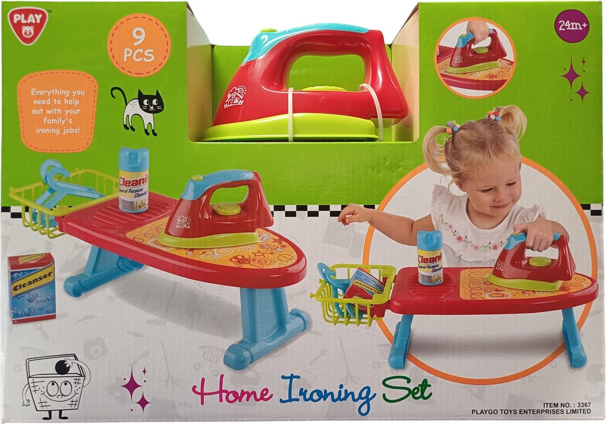 Playgo strijkset 9 delig - - 3367 jono toys