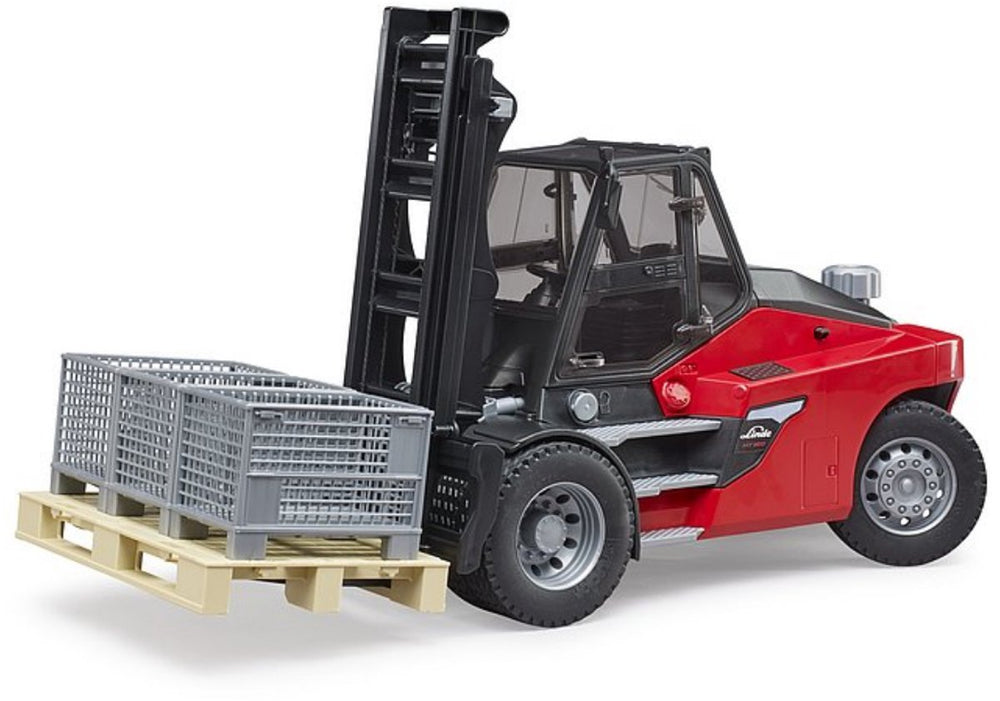 Bruder linde ht160s heftruck met pallet en 3 palletkooien modelvoertuig (02513)