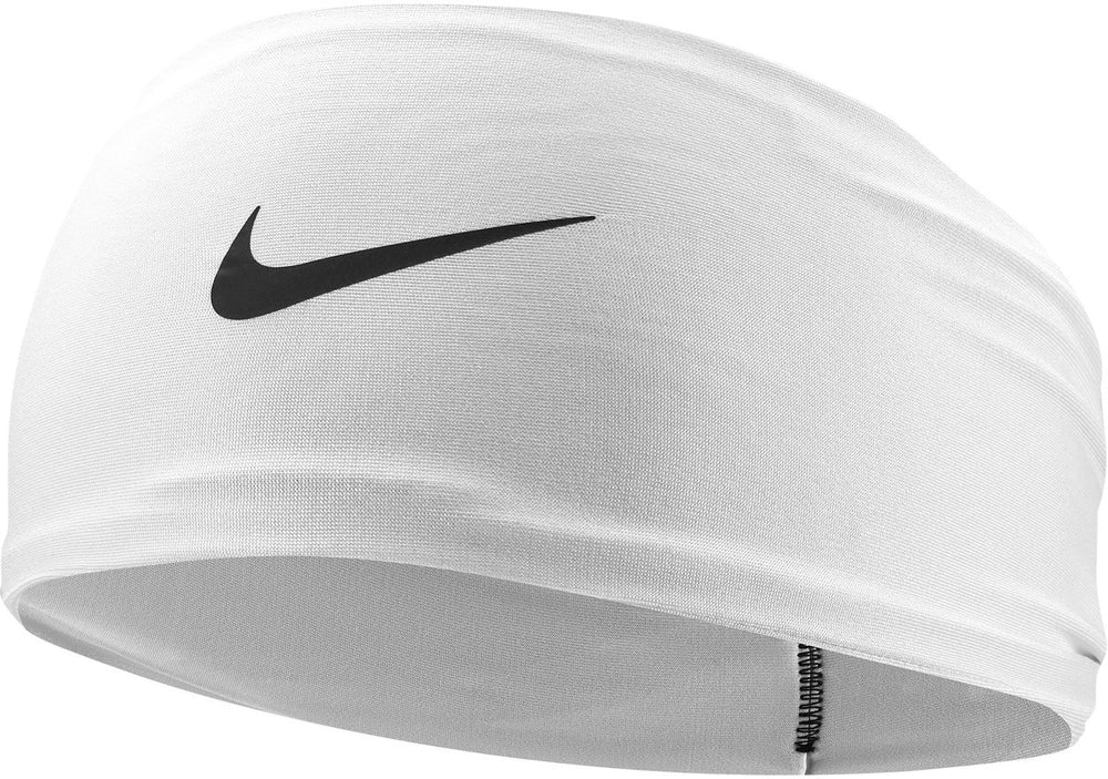 Nike sport hoofdband dri-fit fury classic breed wit zwart unisex.