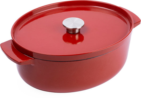 Kitchenaid braadpan 30cm - geëmailleerd gietijzer - keizer rood - ovaal