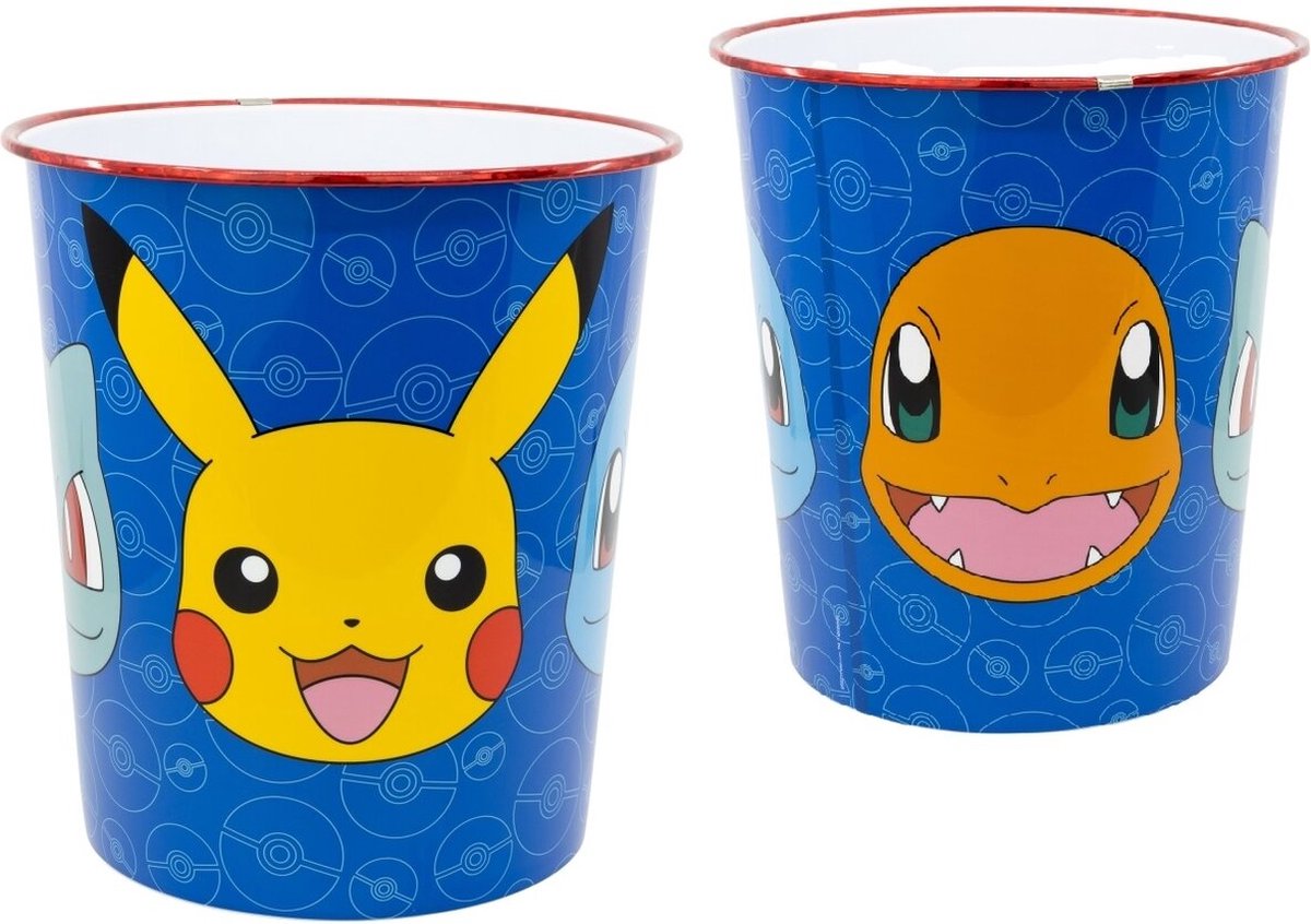 Stor pokémon - papiermand - prullenbak - pikachu - kunststof.
