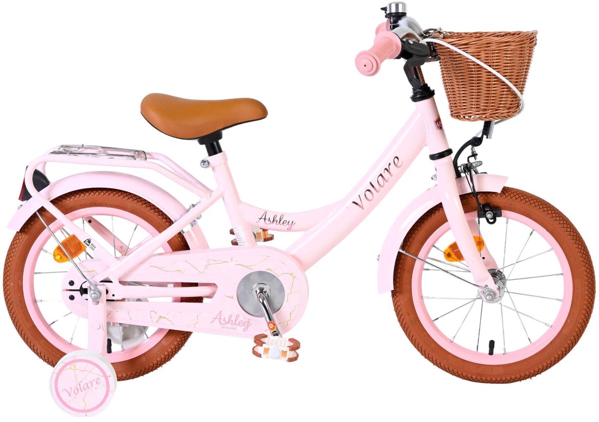 Volare ashley kinderfiets - meisjes - 14 inch - roze