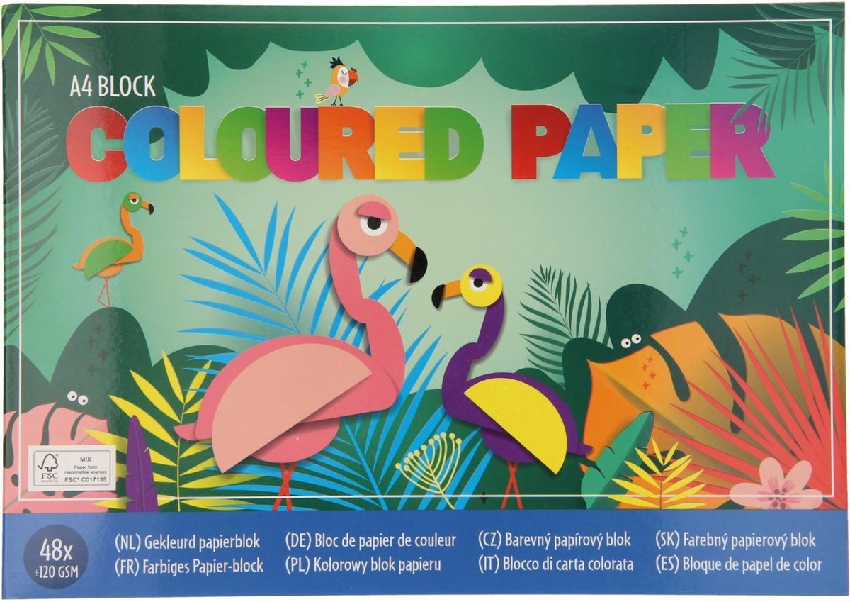 Wins Holland colored craft paper A4, 48 sheets