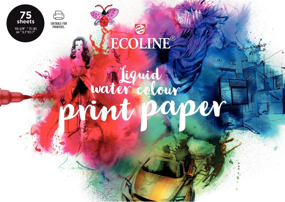 Bruynzeel ecoline printerpapier, 21x29,7cm (a4), 150 gram, 75vel
