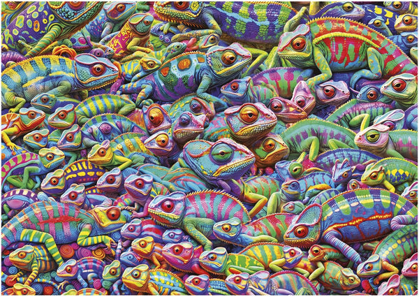 Educa legpuzzel chameleon chaos 1000 stukjes volwassenen karton.