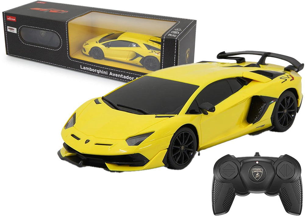 Jamara rc voertuig auto - 405187 rc auto - lamborghini aventador svj - 2,4ghz - geel rc model kant en klaar - 1:24 bestuurbare auto