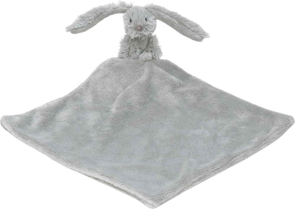 Happy horse mini konijn richie met knuffeldoek 28 cm - grijs - baby cadeau