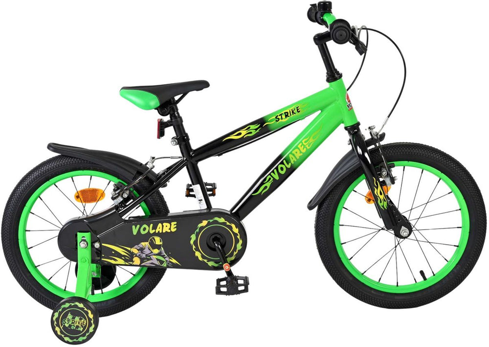 Volare strike kinderfiets - jongens - 16 inch - groen - twee handremmen