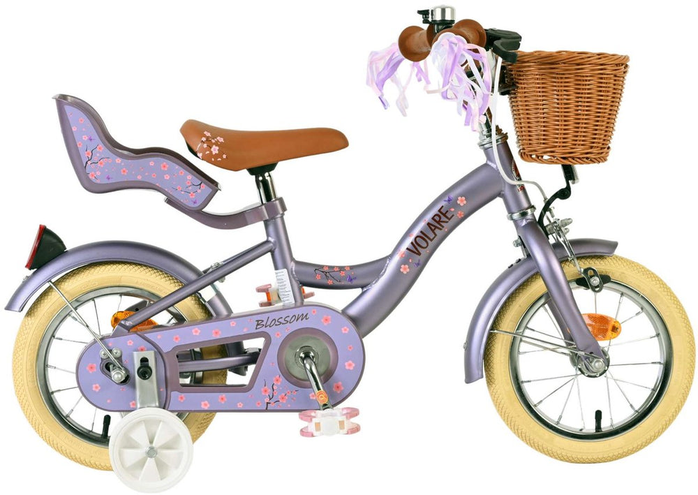 Volare bloesem kinderfiets - meisjes - 12 inch - paars