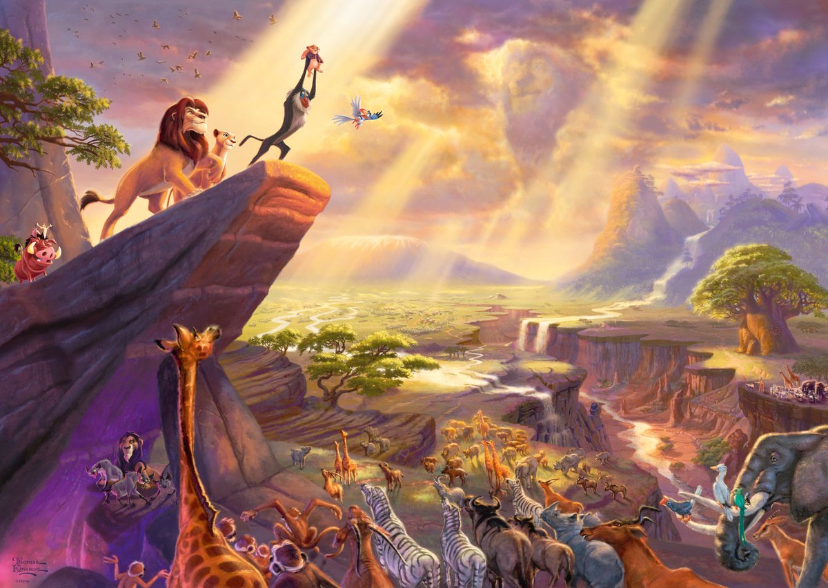 Lion king the thomas kinkade studios - disney dreams collection puzzel meerkleurig