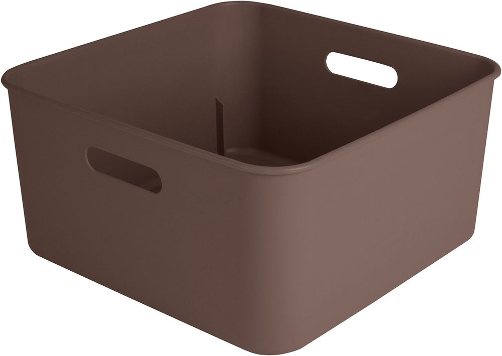 Sunware sigma home cube box 12,5l - 31.3x31.3x15.7 cm - bruin