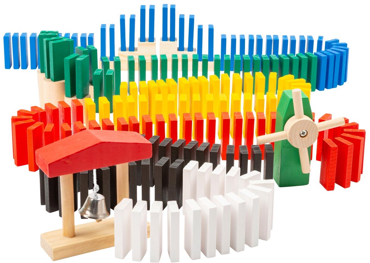 Small foot - Wooden domino rally, 490 pcs.