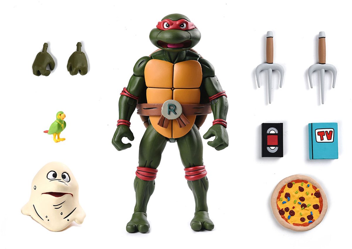 Neca teenage mutant ninja turtles (cartoon) action figure ultimate raphael vhs 18 cm