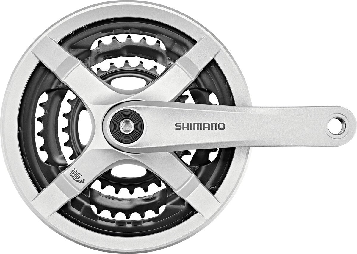Pédalier 6 7 8 vitesses Shimano FC-TY501 - 175mm 48x38x28T - argent