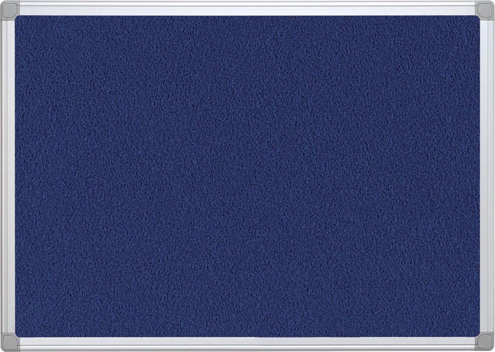 Q-connect textielbord met aluminium frame 60 x 45 cm blauw