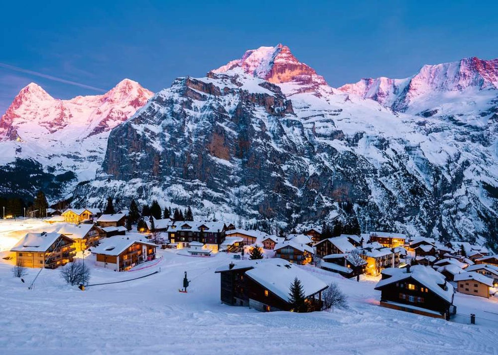 Ravensburger puzzel berner oberland, mürren - 1000 stukjes landschap.