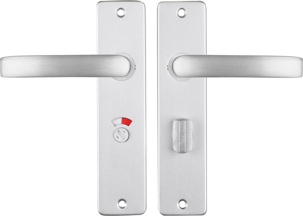 Starx deurklink aluminium – deurbeslag – deurschild met toiletsluiting (wc57–5) – deurklink blok