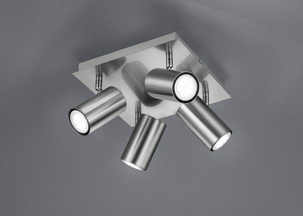 Trio marley - spot - nikkel mat - excl. 4x gu10 3w