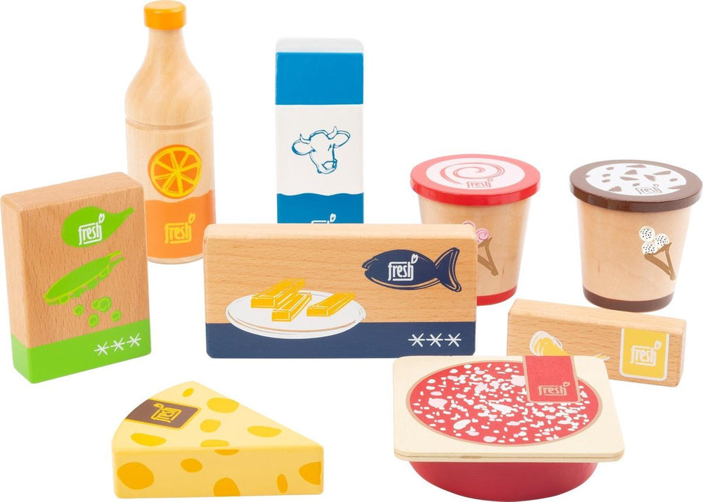 Small foot - wooden play food cold and frozen products, 9 pcs.