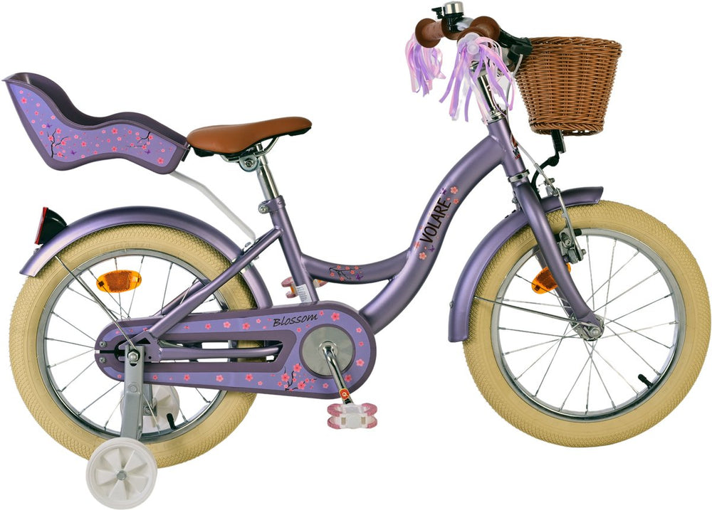 Volare bloesem kinderfiets - meisjes - 16 inch - paars