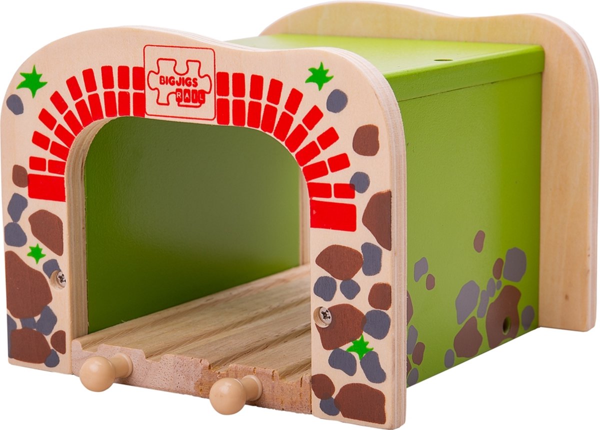 Bigjigs houten rails - dubbelspoortunnel