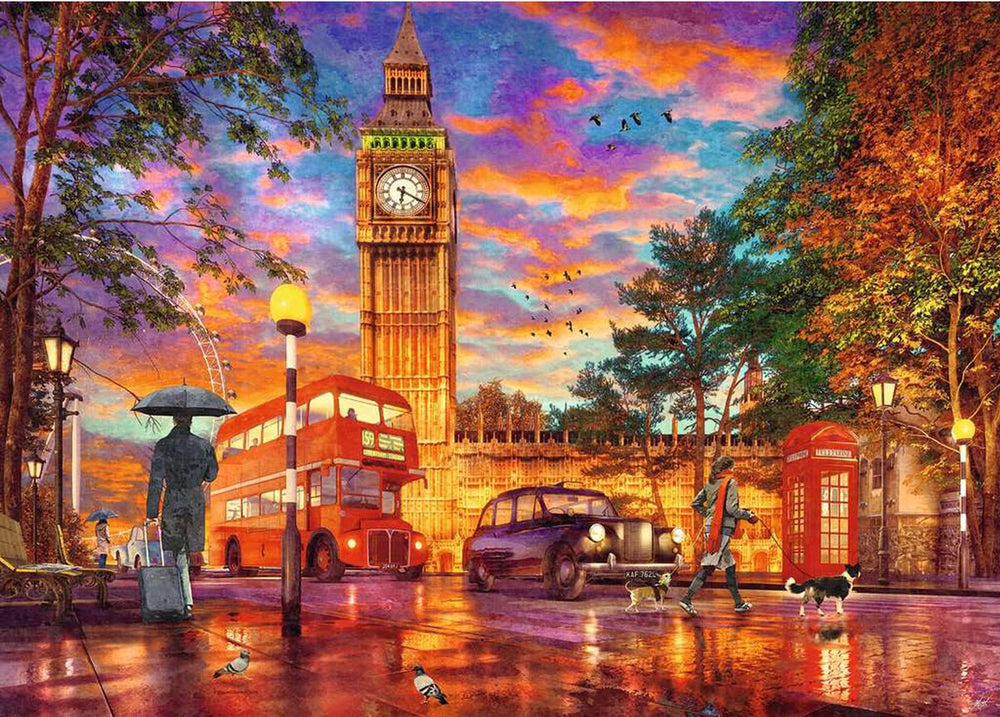 Ravensburger legpuzzel zonsondergang op Parliament Square, Londen, 1000st.