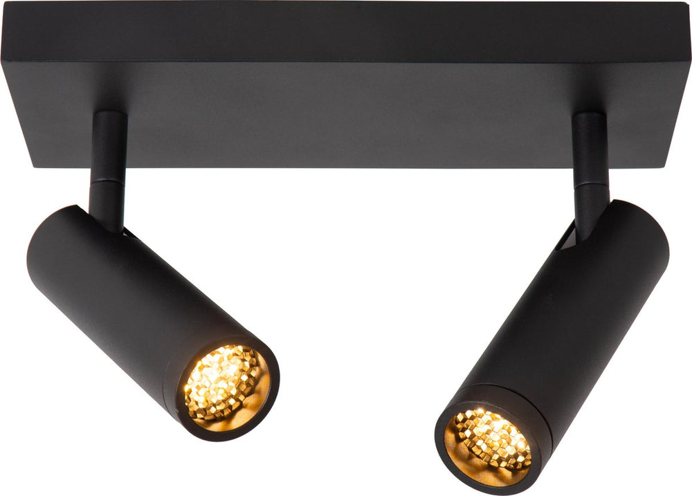 Lucide grado - plafondspot (plafondlamp) - 2xgu10 (mr11) - zwart