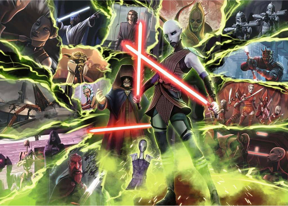 Ravensburger legpuzzel star wars schurkachtige asajj ventress, 1000st.