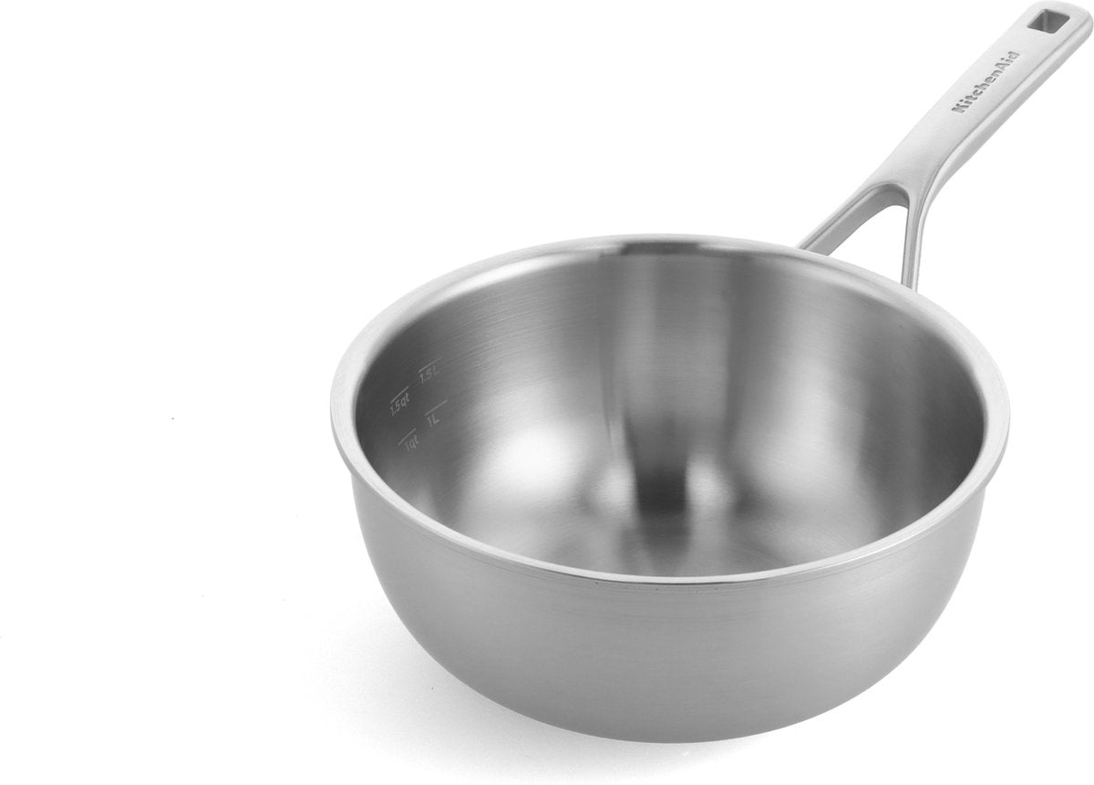 Kitchenaid multi-ply rvs steelpan - ø20 cm - 2,3l - inductie - pfas-vrij