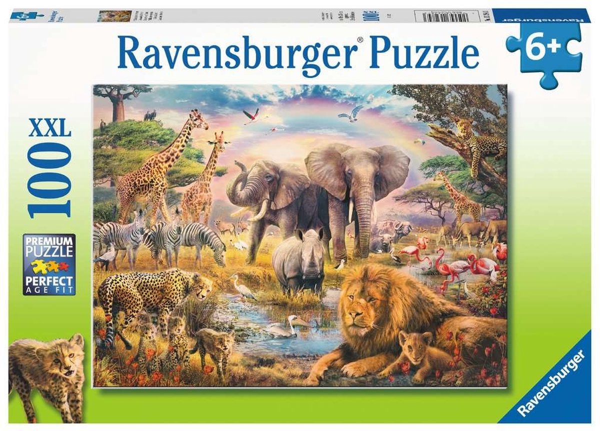 Ravensburger puzzel afrikaanse savanne - legpuzzel - 100 stukjes