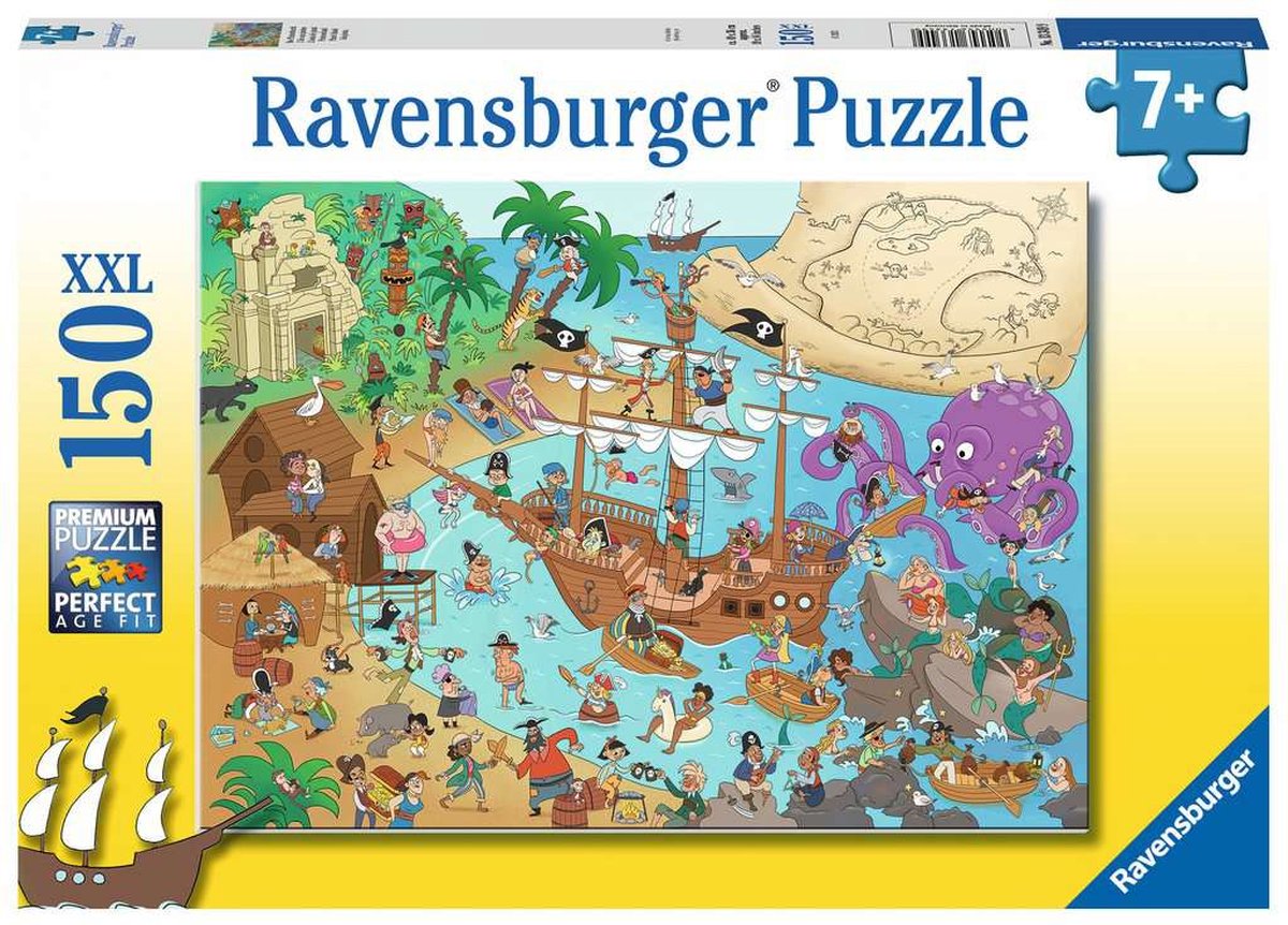 Ravensburger puzzel pirateneiland - legpuzzel - 150 xxl stukjes