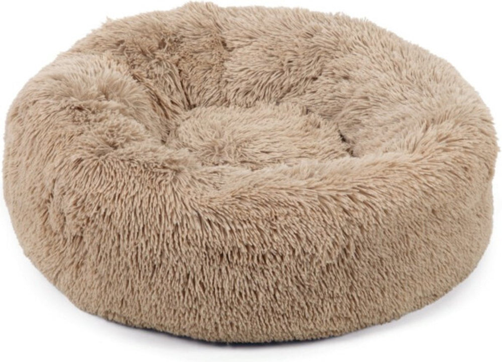 Beeztees yali - hondenmand - pluche - fluffy - beige - diam. 70 cm