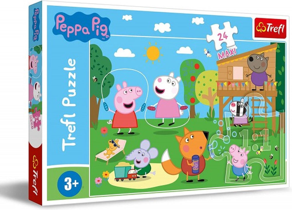 Trefl peppa pig puzzel - fun in the grass - 24 stukjes.