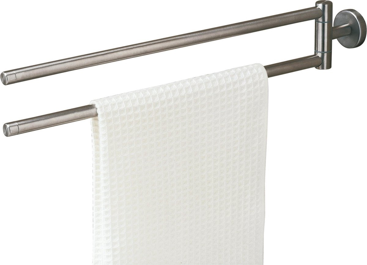 Coram tiger boston - handdoekrek 2-armig - 51 cm - rvs geborsteld