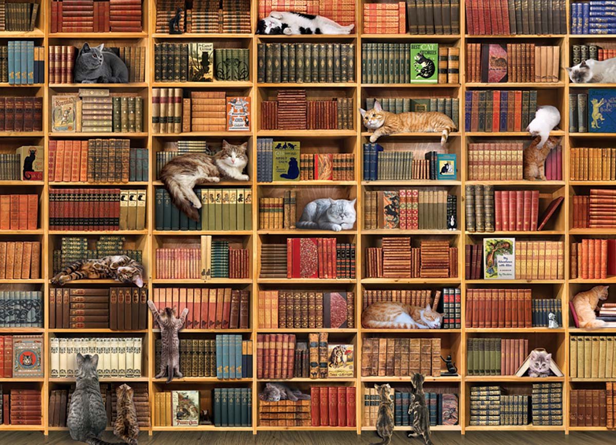 Cobble hill puzzel katten legpuzzel 1000 stukjes - the cat library.
