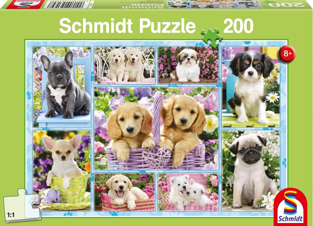 Schmidt legpuzzel puppies junior karton groen 200 stukjes