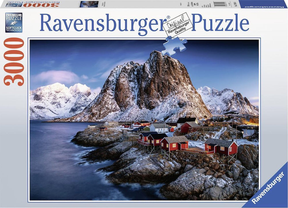 Ravensburger puzzel hamnoy, lofoten - legpuzzel - 3000 stukjes